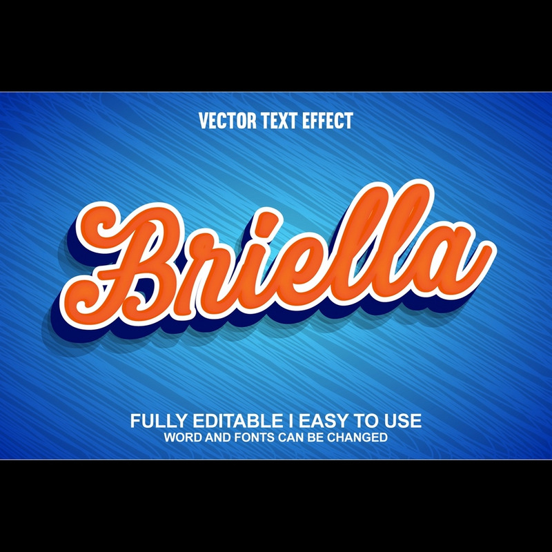Briella Fully Editable Vector 3D Text Effect - Features Image 1