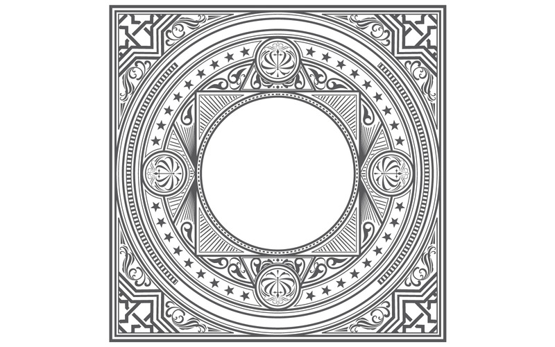 Quadratische Zierrahmen im Vektor - Eigenschaften Bild 3