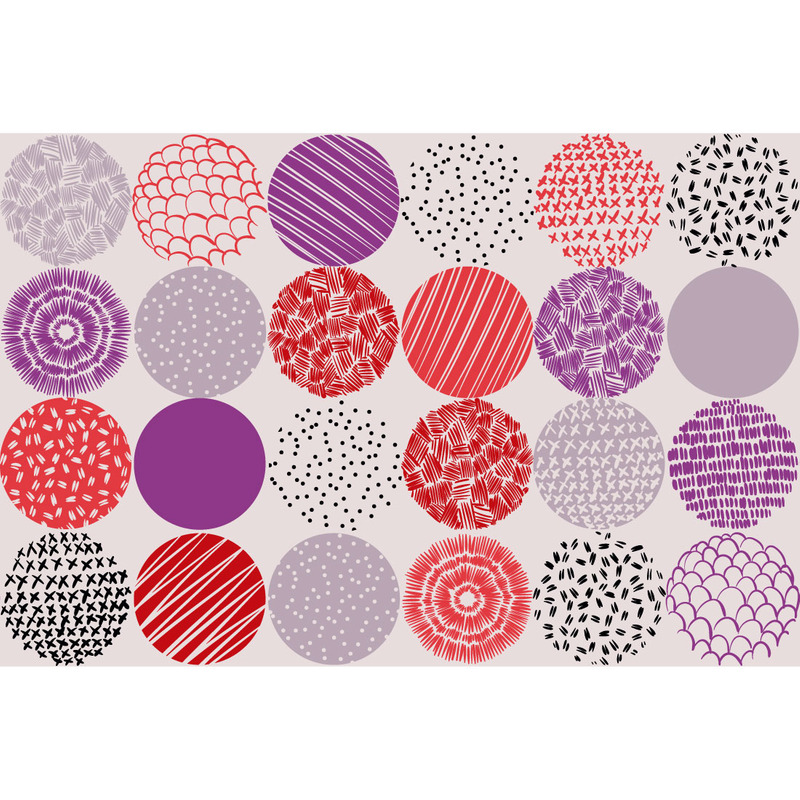 Decori rotondi Memphis Elements Seamles Patterns - Caratteristiche Immagine 1