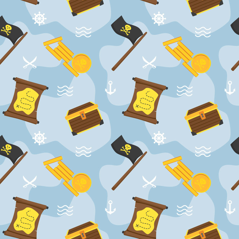 Pirates Vector Seamless Pattern - Features Image 1