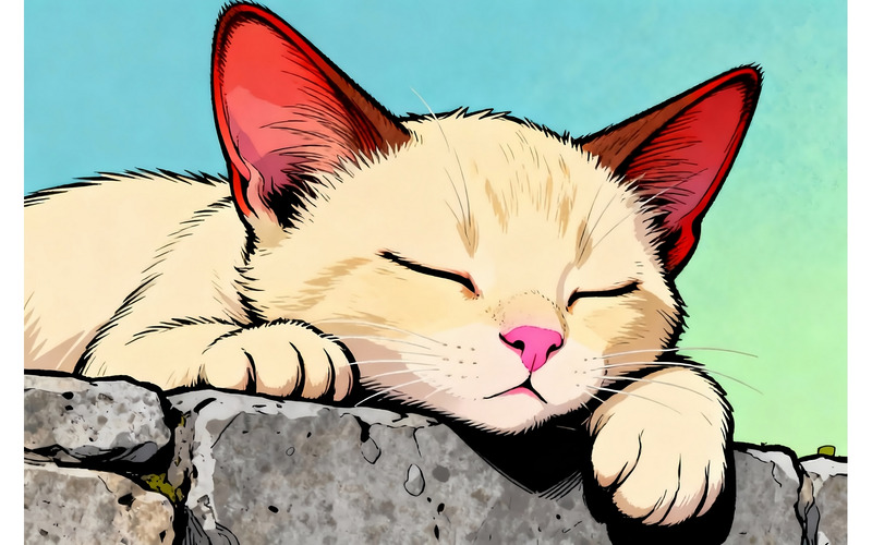 Katt och kattunge bedårande djurkoncept (AI-illustrationsbild + vektorgrafik) - Features Image 1