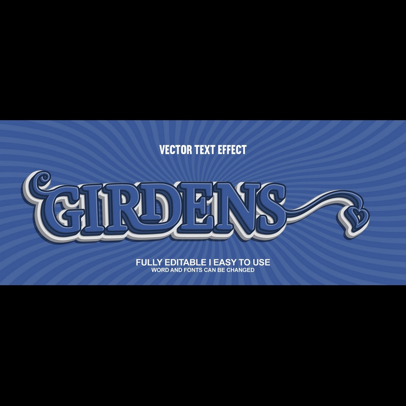 Girdens Fully Editable Vector 3D Text Effect - Features Image 1