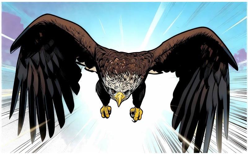 Білохвостий орел прямує прямо до (ілюстрація ШІ + векторний лінійний малюнок) - Features Image 1