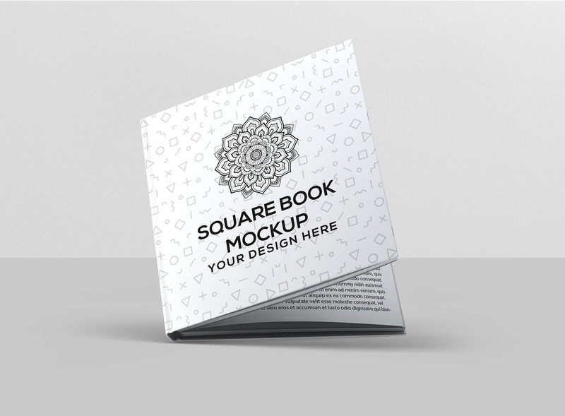 Mockup di libro quadrato con copertina rigida - Caratteristiche Immagine 10