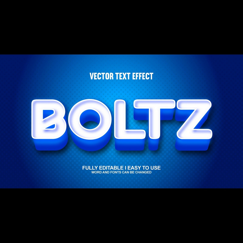 Boltz Fully Editable Vector 3D Text Effect - Features Image 1