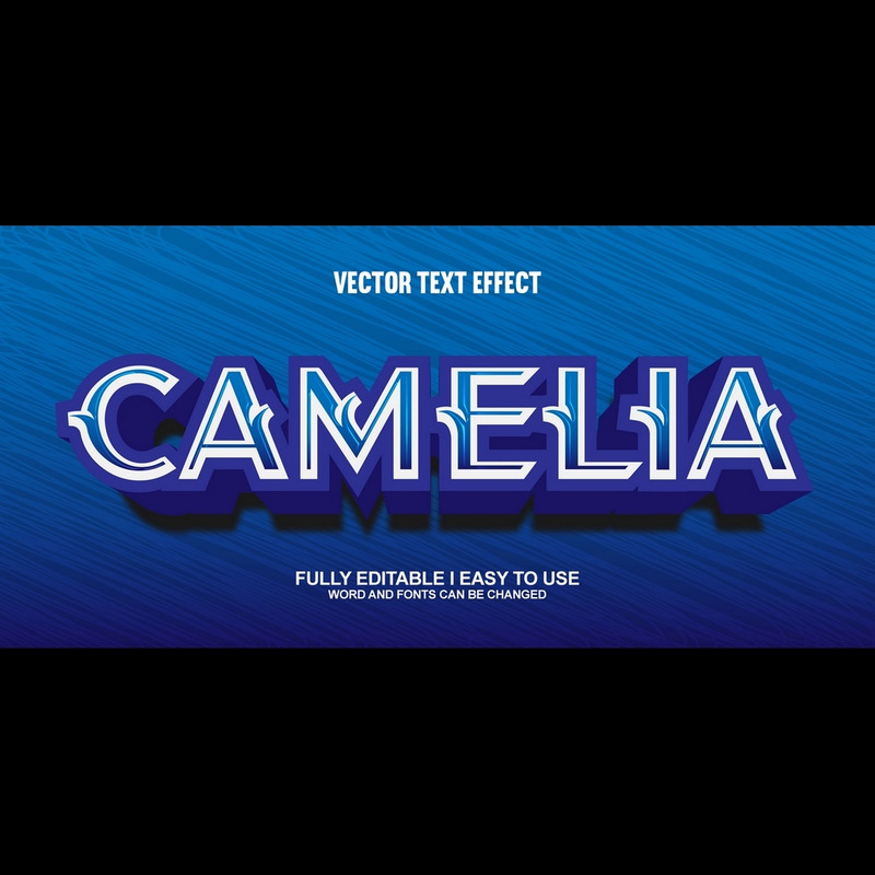 Camelia Fully Editable Vector 3D Text Effect - Features Image 1