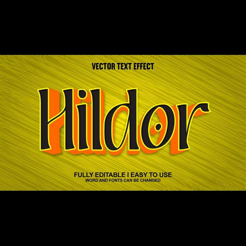 Hildor helt redigerbar vektor 3D-texteffekt - Features Image 1