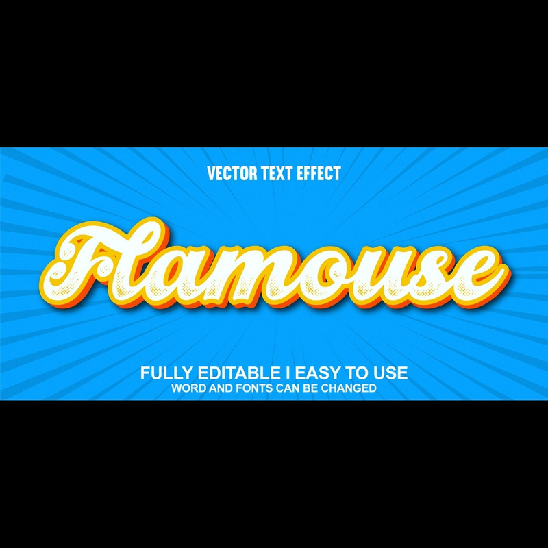 Flamouse Fully Editable Vector 3D Text Effect - Features Image 1