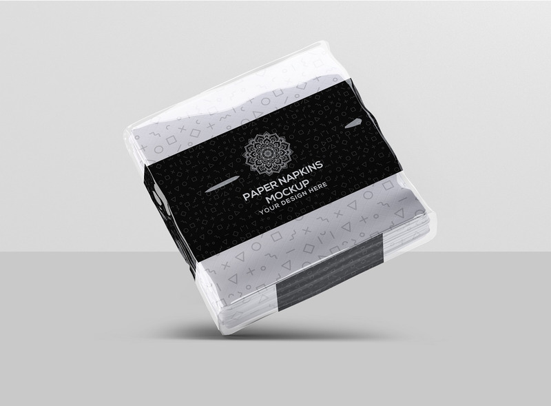 Serwetki - makieta kwadratowych serwetek papierowych - Obraz funkcji 4