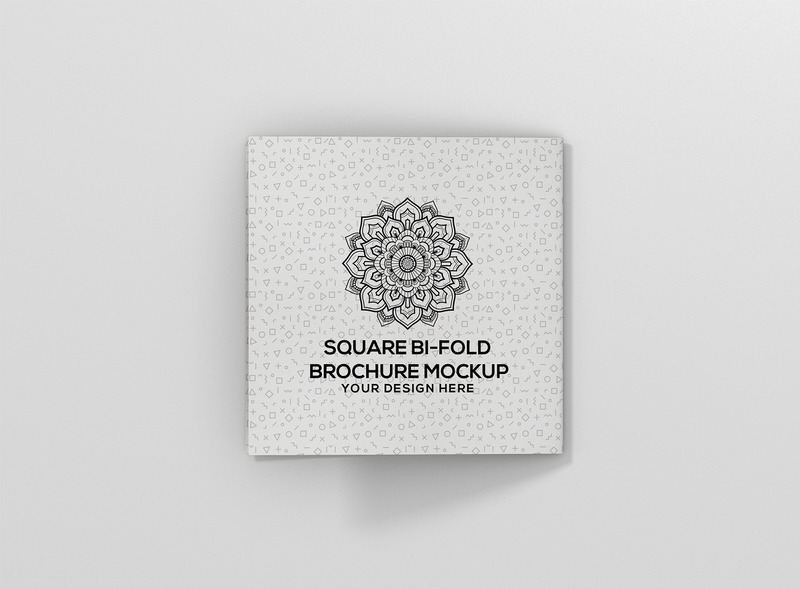 Mockup di brochure pieghevole quadrato quadrato - Caratteristiche Immagine 2