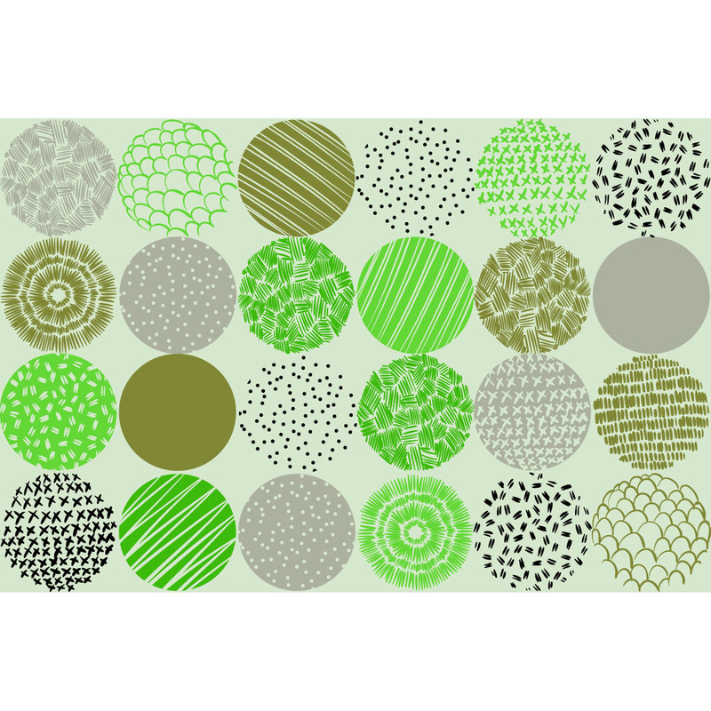 Decori rotondi Memphis Elements Seamles Patterns - Caratteristiche Immagine 2