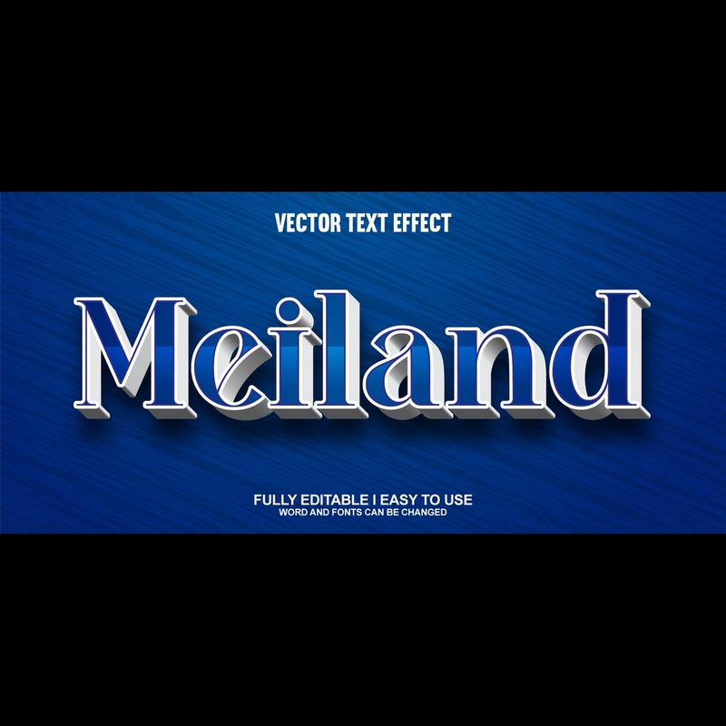 Meiland Fully Editable Vector 3D Text Effect - Features Image 1