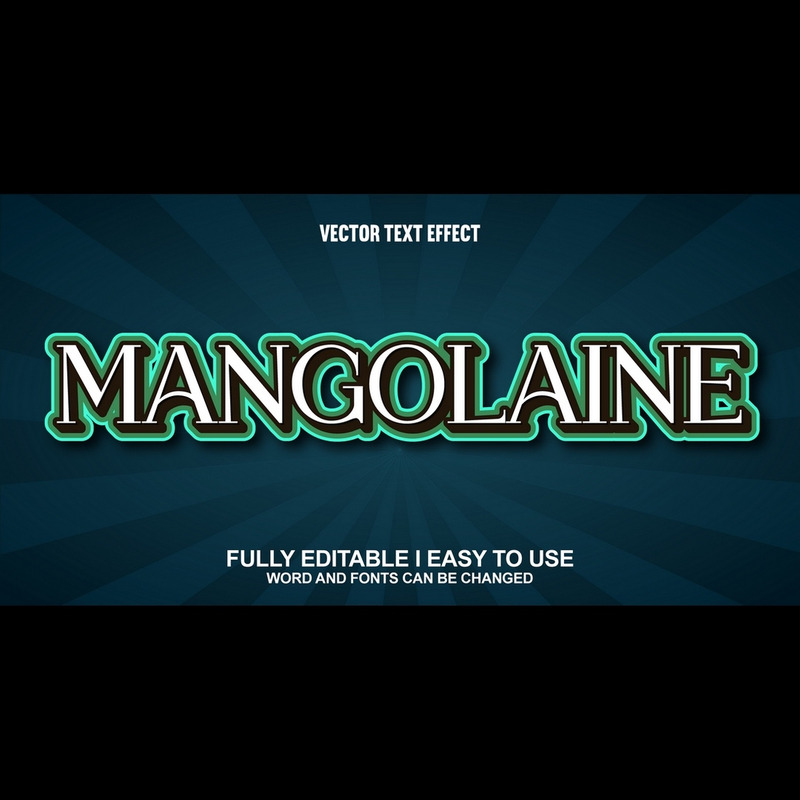 Mangolaine helt redigerbar vektor 3D texteffekt - Features Image 1