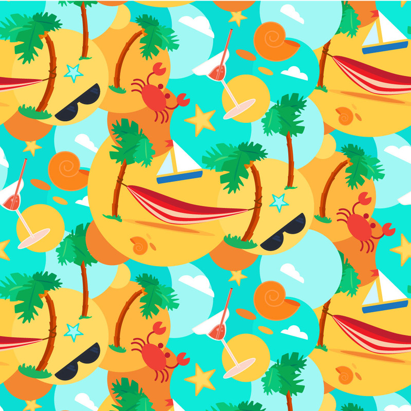 Nyári Beach Seamless Pattern - Features Image 1