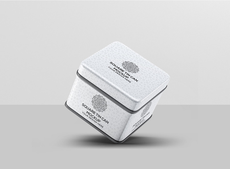 Small Square Tin Can Mockup - Features Image 3