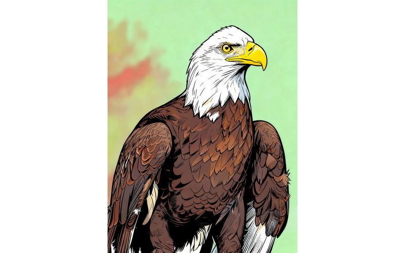 Närbild av örn som tittar bort (AI-illustrationsbild + vektorgrafik) - Features Image 1