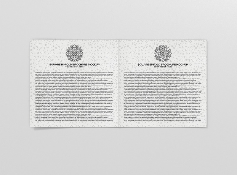 Mockup di brochure pieghevole quadrato quadrato - Caratteristiche Immagine 11