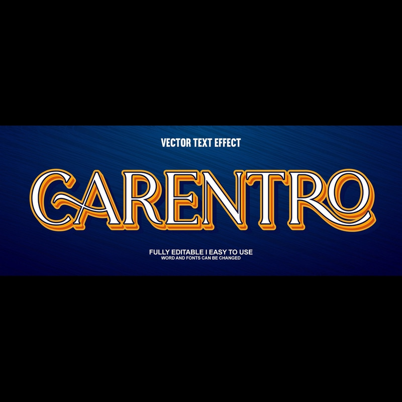 Carentro helt redigerbar vektor 3D-texteffekt - Features Image 1