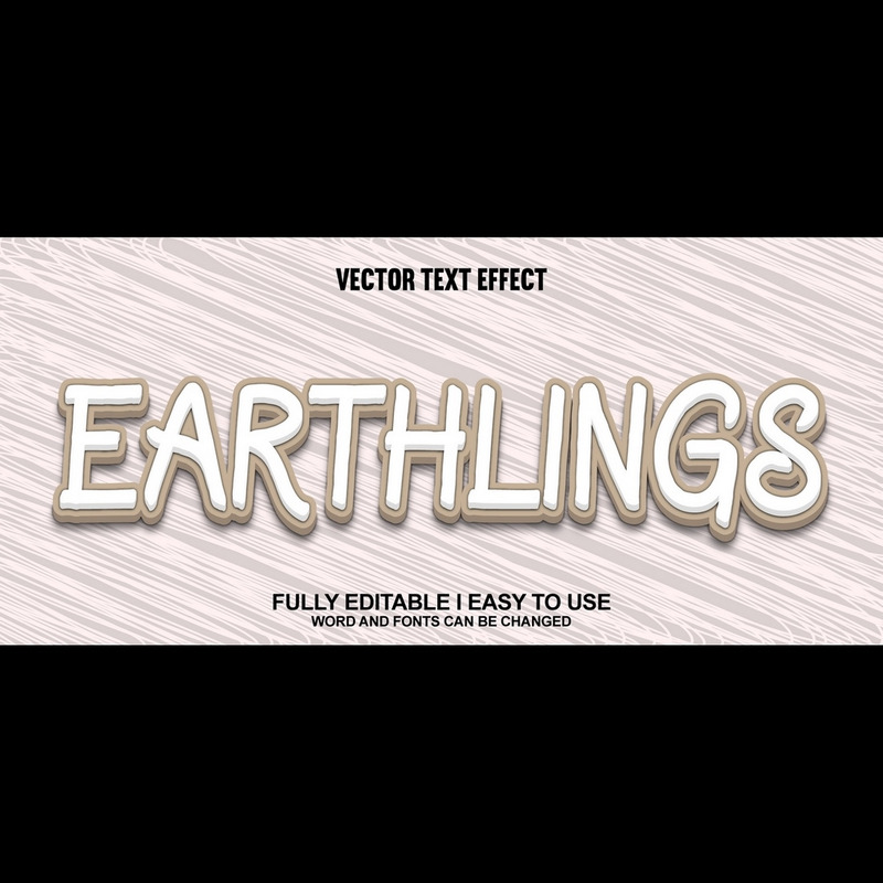 Earthlings helt redigerbar vektor 3D texteffekt - Features Image 1