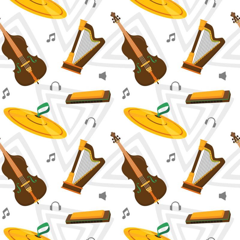 Modello senza cuciture dello strumento musicale - Caratteristiche Immagine 1