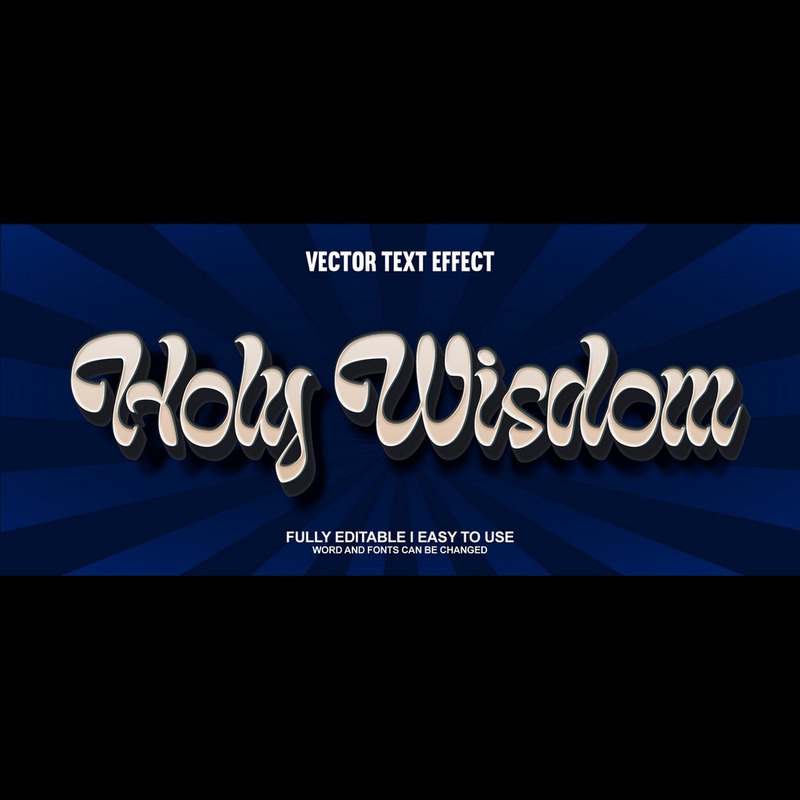 Helig visdom helt redigerbar vektor 3D-texteffekt - Features Image 1