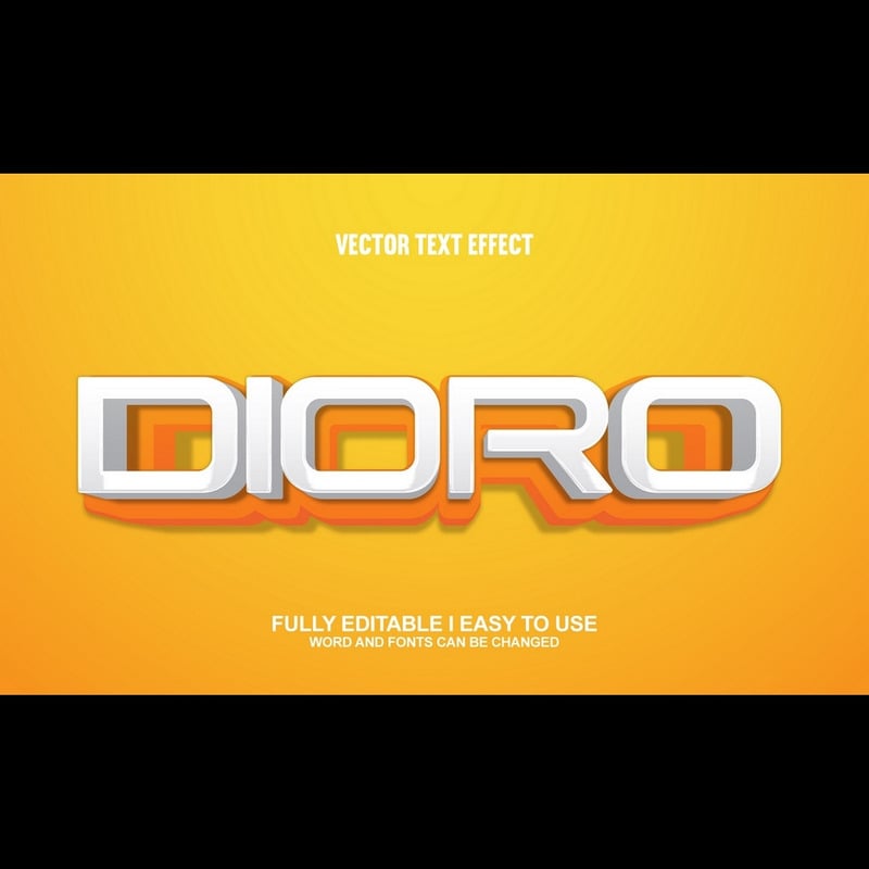 Dioropen Fully Editable Vector 3D Text Effect - Features Image 1