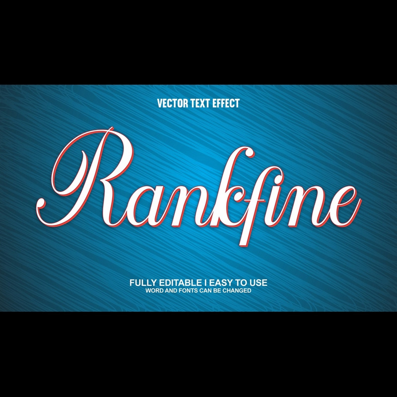 Rankfine Fully Editable Vector 3D Text Effect - Features Image 1
