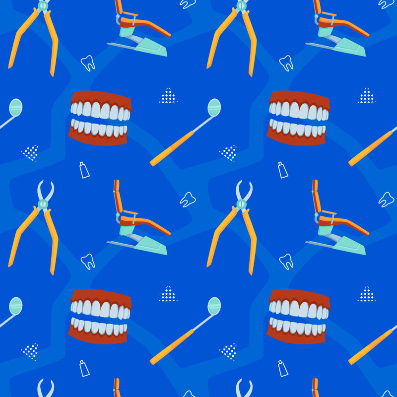 Modello di sfondo senza soluzione di continuità dentale - Caratteristiche Immagine 2