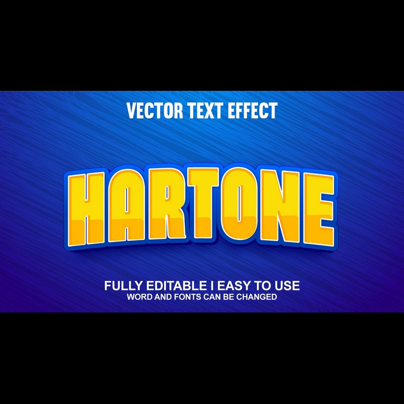 Hartone Fully Editable Vector 3D Text Effect - Features Image 1