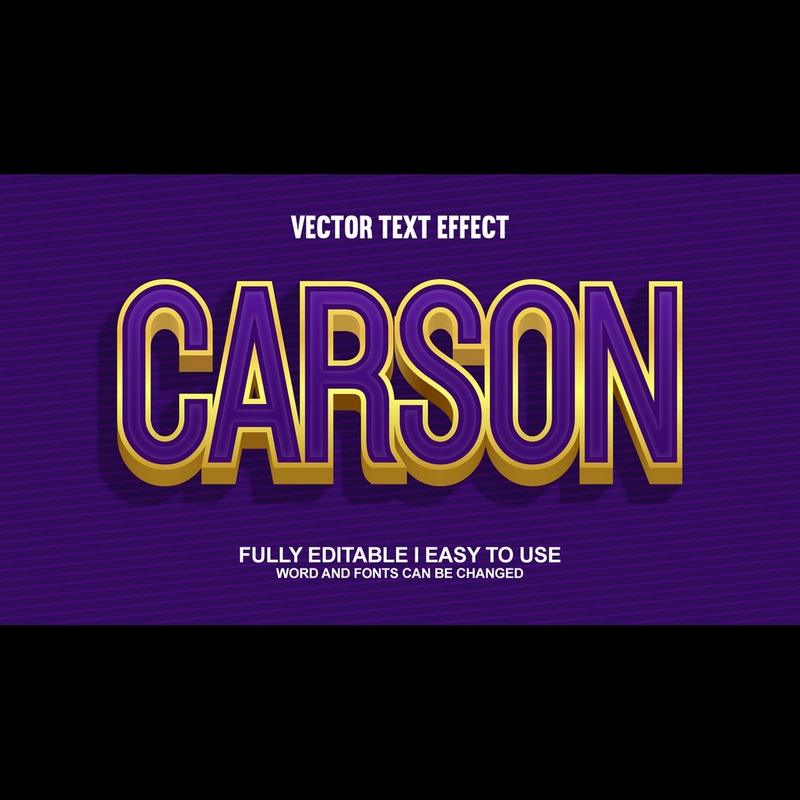 Carson Fully Editable Vector 3D Text Effect - Features Image 1