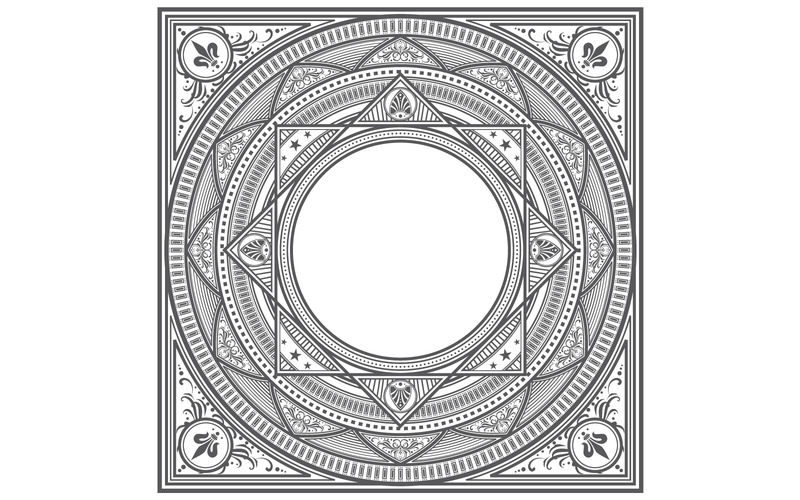 Quadratische Zierrahmen im Vektor - Eigenschaften Bild 1