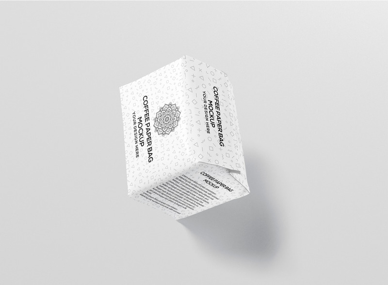Mockup di sacchetto di carta per caffè di piccole dimensioni - Caratteristiche Immagine 4
