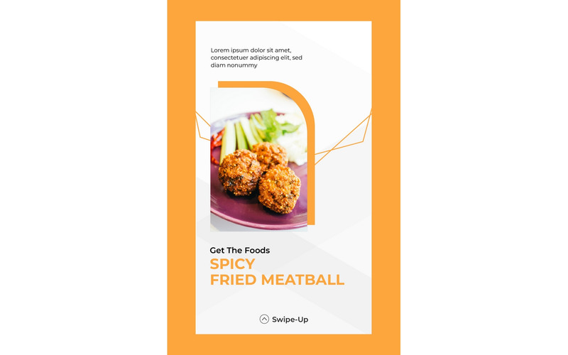 Instagram Stories Spicy Fried Meatball - Features Image 1