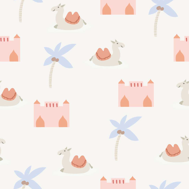 Modello senza cuciture del fumetto del cammello - Caratteristiche Immagine 1