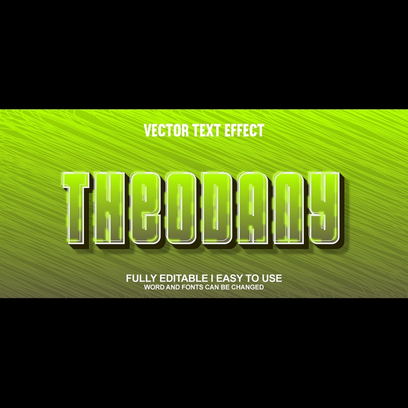 Theodany helt redigerbar vektor 3D-texteffekt - Features Image 1