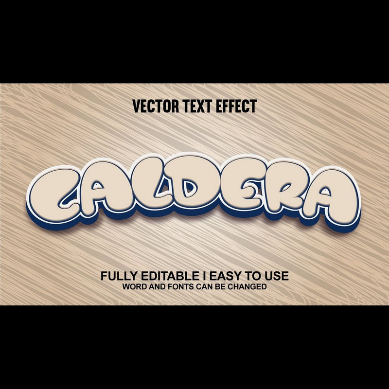 Caldera helt redigerbar vektor 3D texteffekt - Features Image 1