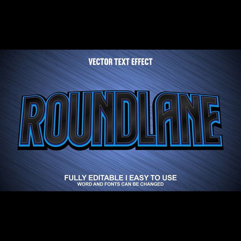 Roundlane Fully Editable Vector 3D Text Effect - Features Image 1