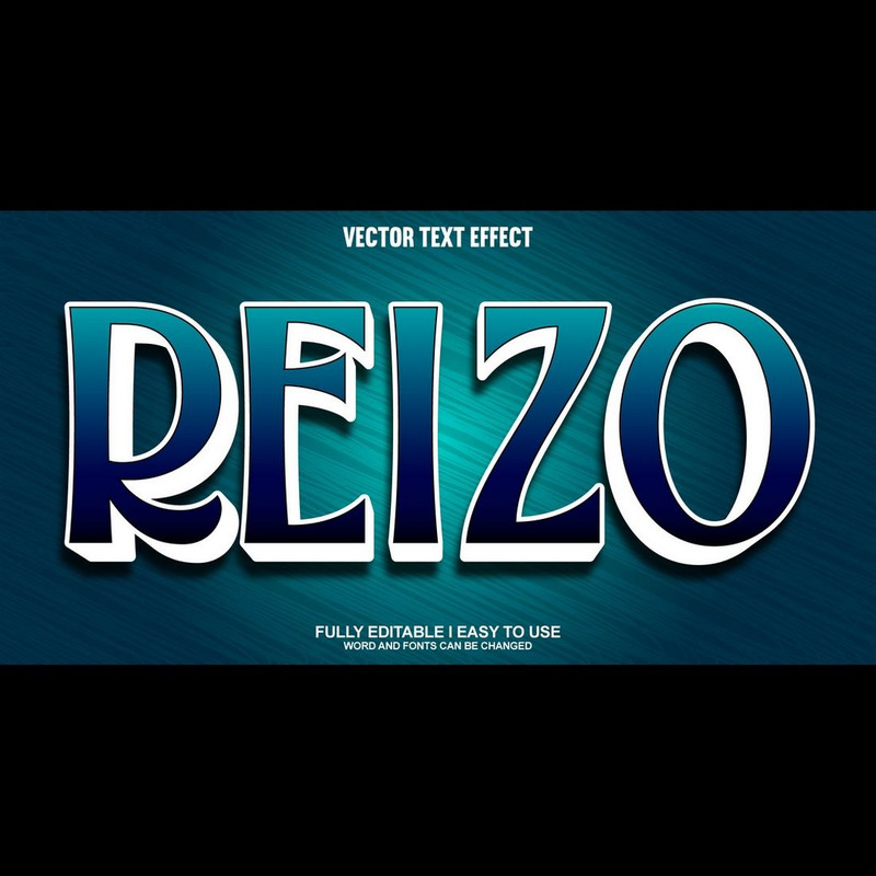 Reizo Полностью редактируемый векторный 3D текстовый эффект - Features Image 1