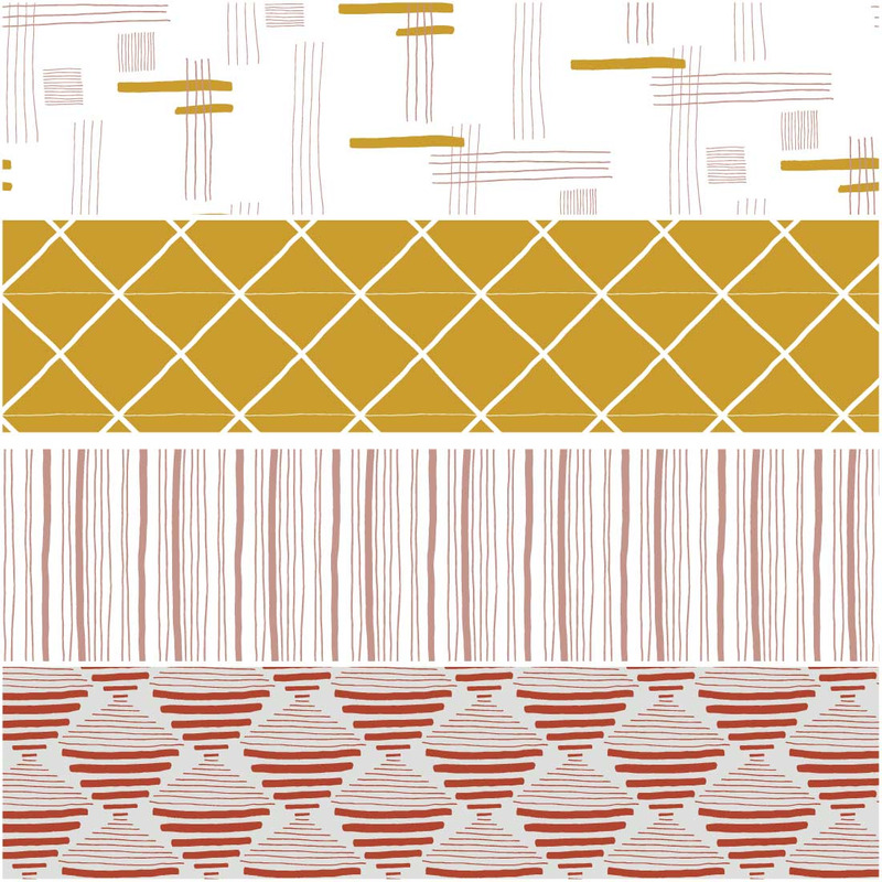 Modelli disegnati a mano delle linee del tramonto - Caratteristiche Immagine 9