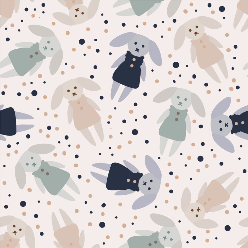 Dolls Seamless Pattern Background - Features Image 1