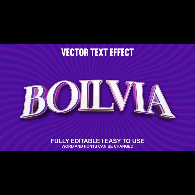 Boilvia Fully Editable Vector 3D Text Effect - Features Image 1