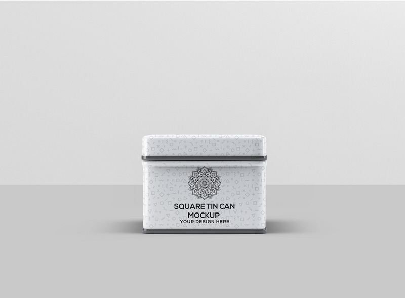 Small Square Tin Can Mockup - Features Image 1