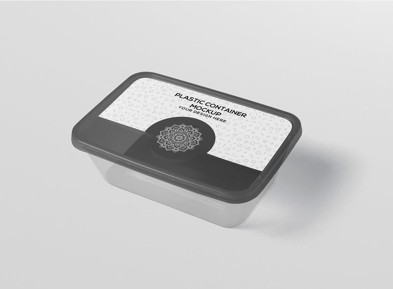 Rectangular Plastic Container Mockup - Features Image 1