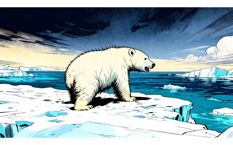 Vild isbjörnsunge packis (AI-illustrationsbild + vektorgrafik) - Features Image 1