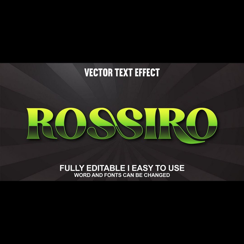 Rossiro Полностью редактируемый векторный 3D текстовый эффект - Features Image 1