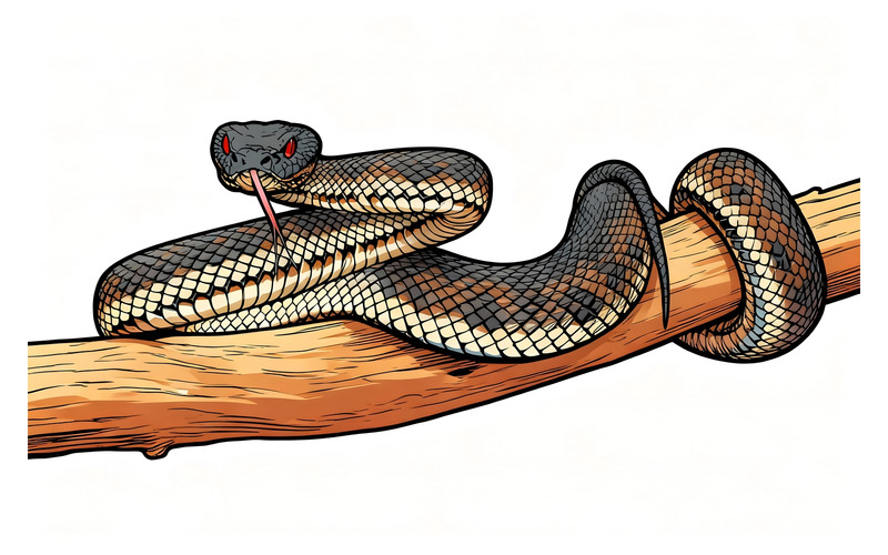 Zbliżenie węża 1 Ilustracja - Obraz funkcji 1