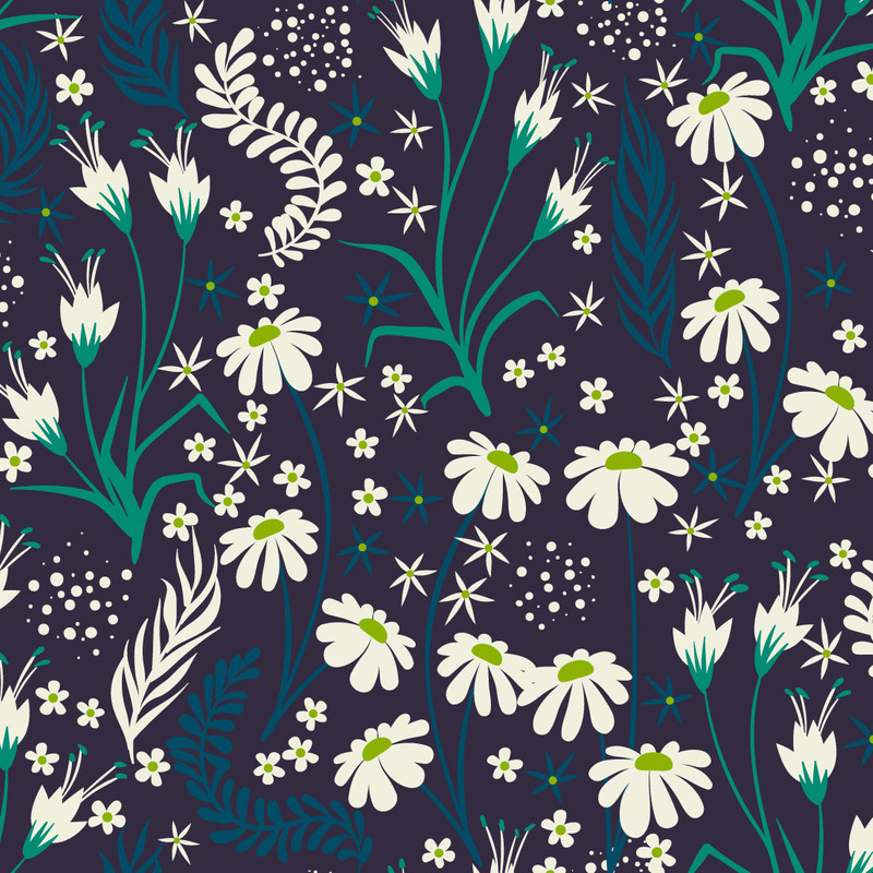 Kamillenfeld, florale, nahtlose Muster - Eigenschaften Bild 4