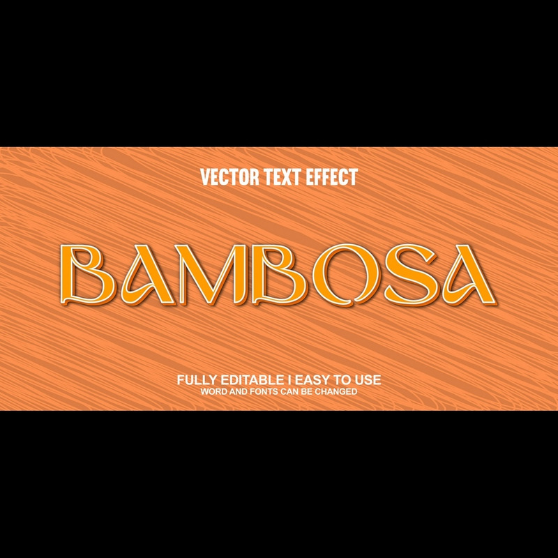 Bambosa helt redigerbar vektor 3D-texteffekt - Features Image 1