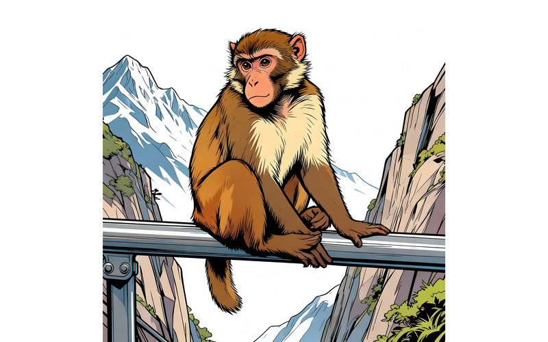 Illustrazione di Monkey Rail High Montain - Caratteristiche Immagine 1