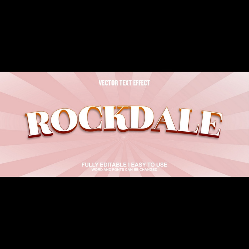 Rockdale Полностью редактируемый векторный 3D текстовый эффект - Features Image 1
